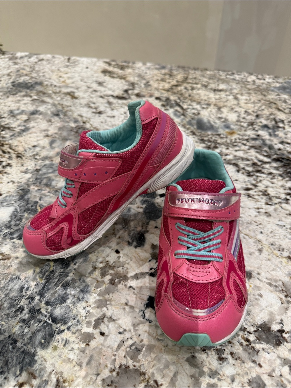 Tsukihoshi Pink and Teal Kids Sneakers